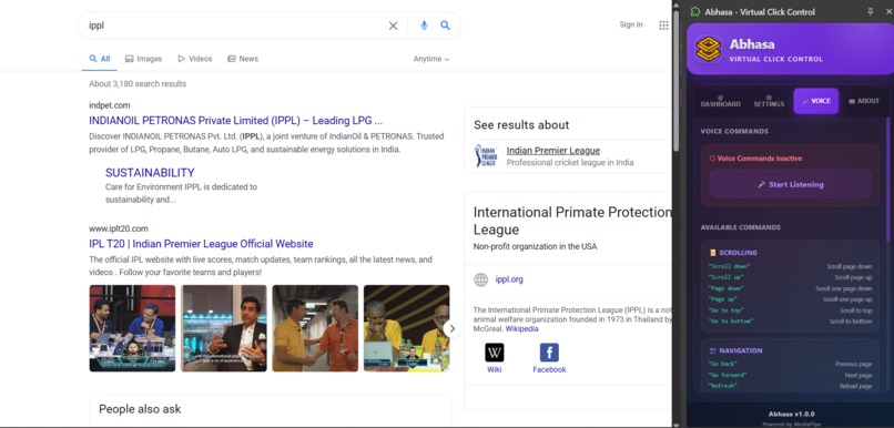 Abhasa - A virtual Control Interface Agent – screenshot 3