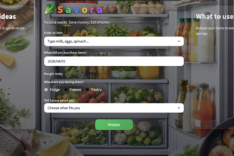 Savora - Eat Smart. Reduce waste. Save money.