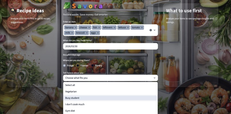 Savora - Eat Smart. Reduce waste. Save money. – screenshot 4