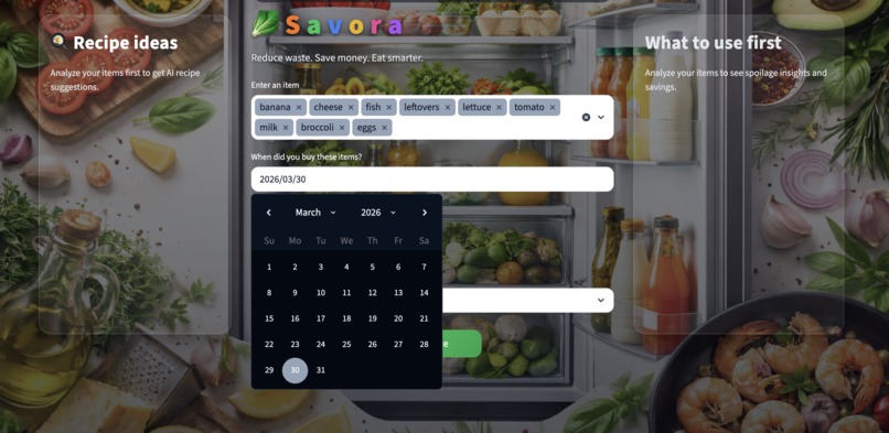 Savora - Eat Smart. Reduce waste. Save money. – screenshot 3