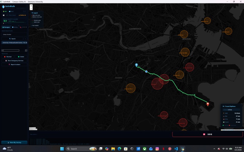 Campus safety AI - Simmons university – screenshot 3