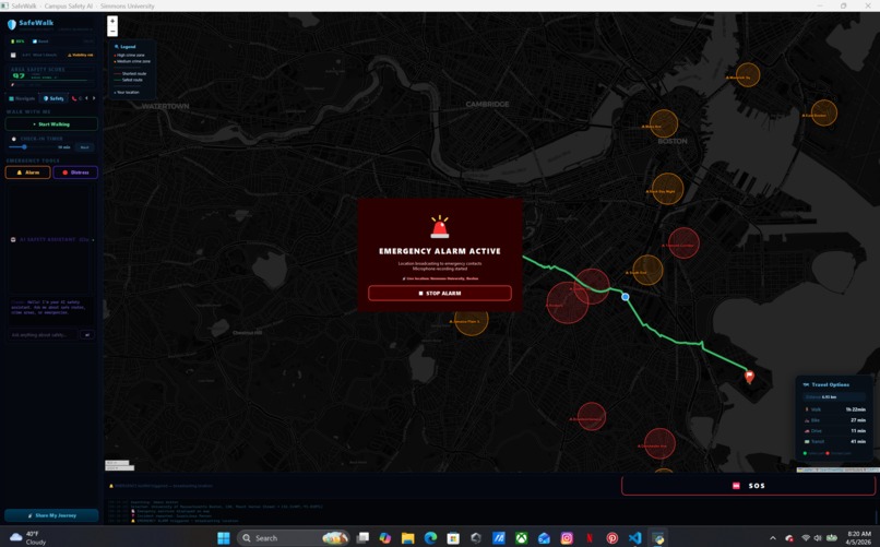 Campus safety AI - Simmons university – screenshot 6