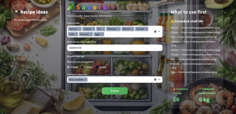 Savora - Eat Smart. Reduce waste. Save money. – screenshot 6