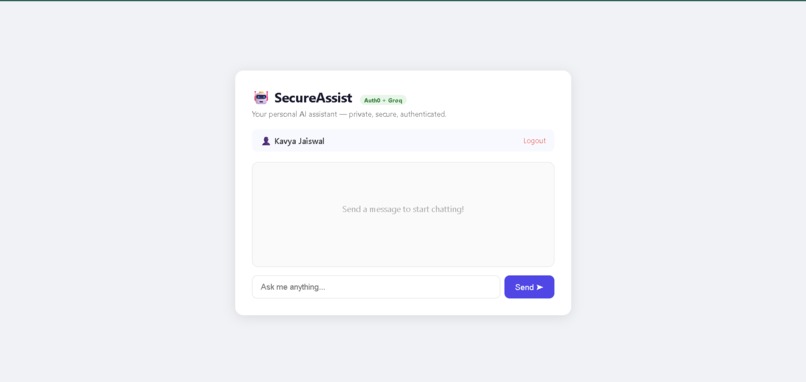 SecureAssist — AI Agent with Auth0 – screenshot 2