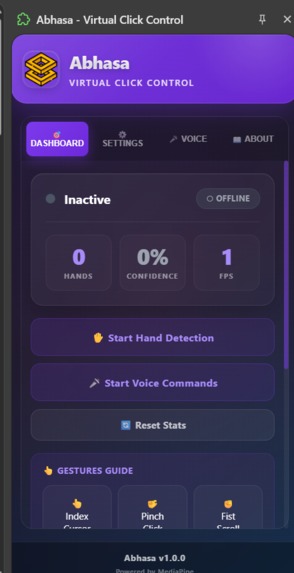 Abhasa - A virtual Control Interface Agent – screenshot 4