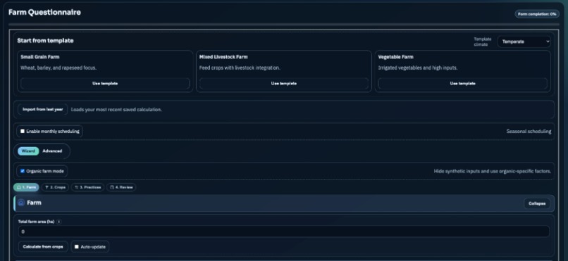 Farm Carbon Footprint Estimator – screenshot 2