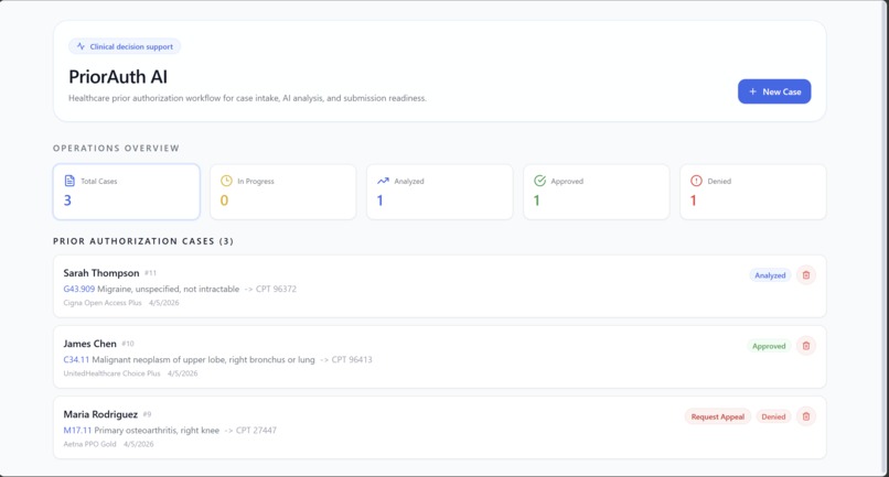 PriorAuth AI – screenshot 1