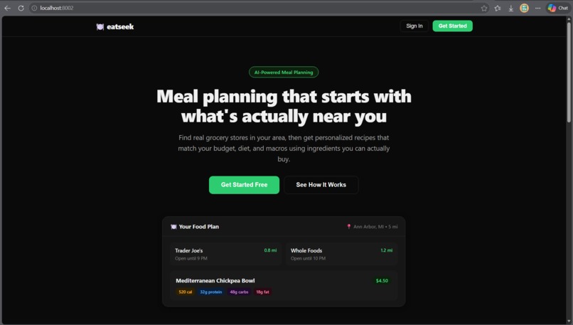 eatseek – screenshot 1