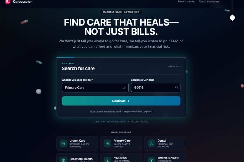 CARECULATOR – screenshot 1