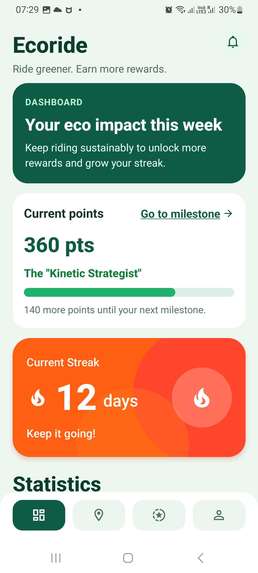 EcoRide  – screenshot 3