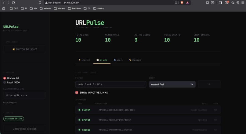 URLPulse – screenshot 1