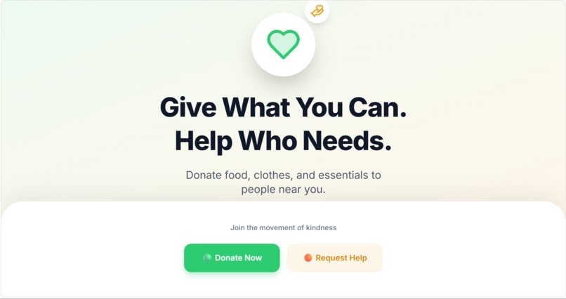 RescueShare – Smart Community Donation & Help Network – screenshot 1