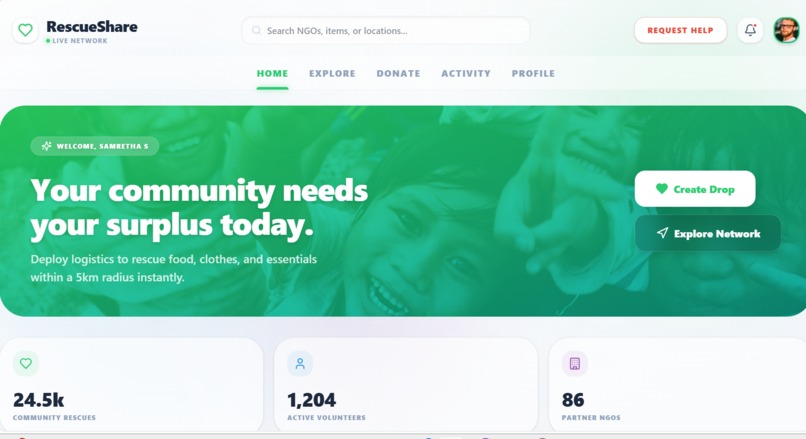 RescueShare – Smart Community Donation & Help Network – screenshot 4