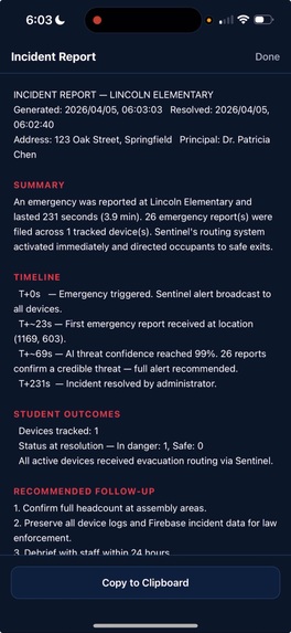 Sentinel - Campus Shooting Safety App – screenshot 2