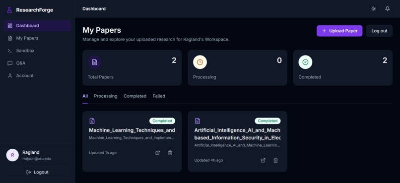 ResearchForge – screenshot 2