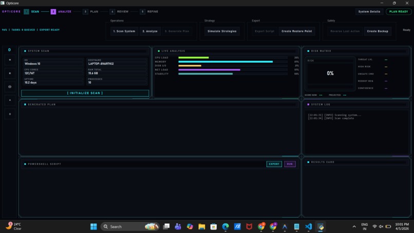 OptiCore – screenshot 1