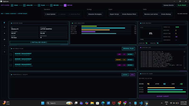 OptiCore – screenshot 3