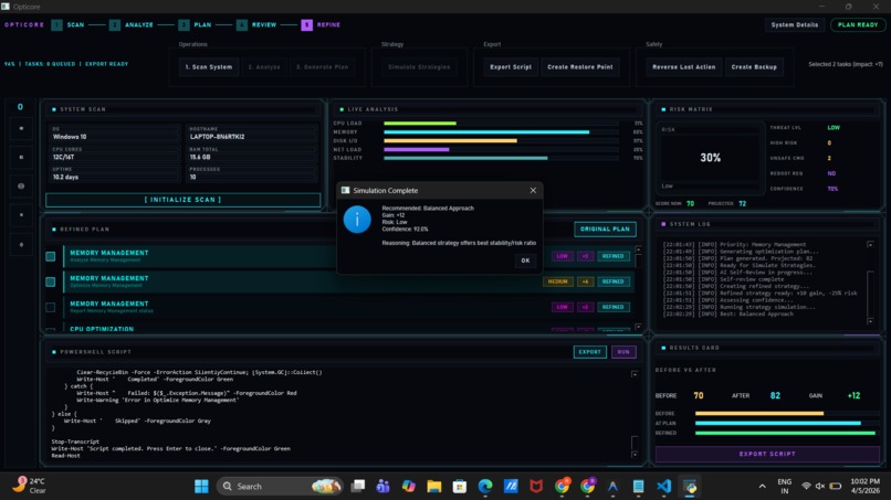 OptiCore – screenshot 5