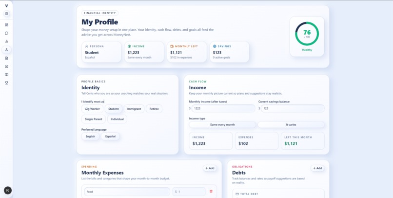 MoneyNest – screenshot 2