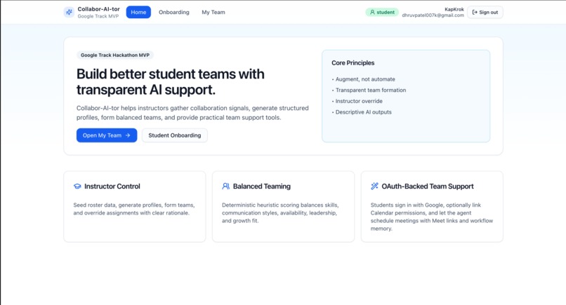 CAT: CollaborAiTor for Student Teams – screenshot 1