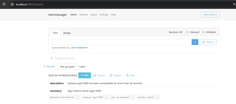 URL Shortener MLH PE Hackathon 2026 – screenshot 2