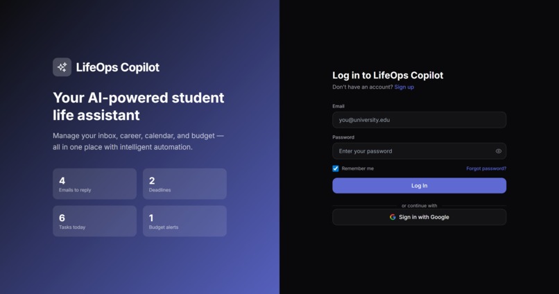 LifeOps – screenshot 2