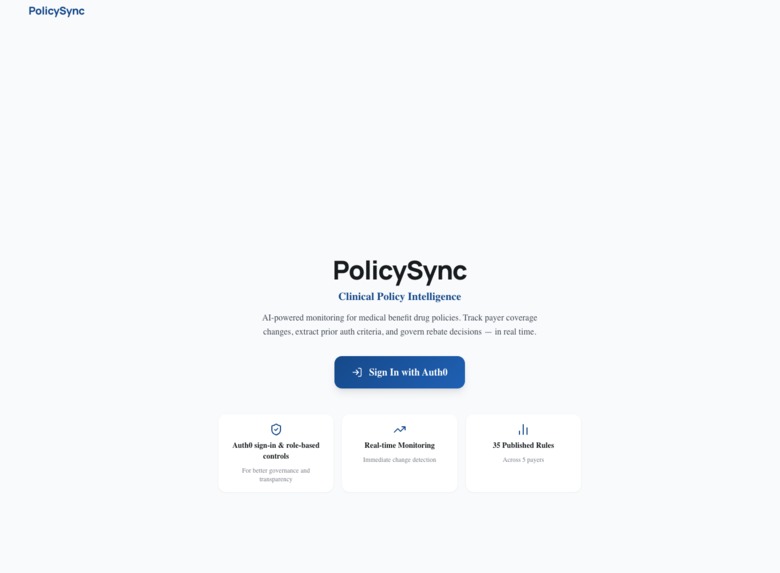 PolicySync - Clinical Policy Intelligence – screenshot 1