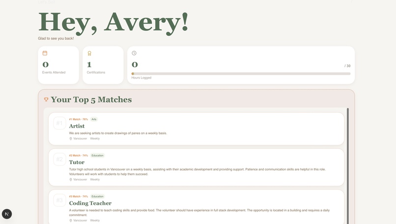 matchie – screenshot 2