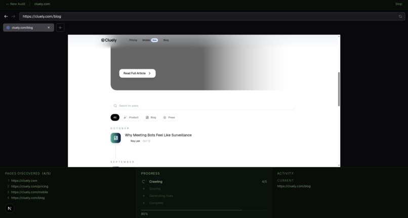 Green Audit – screenshot 2