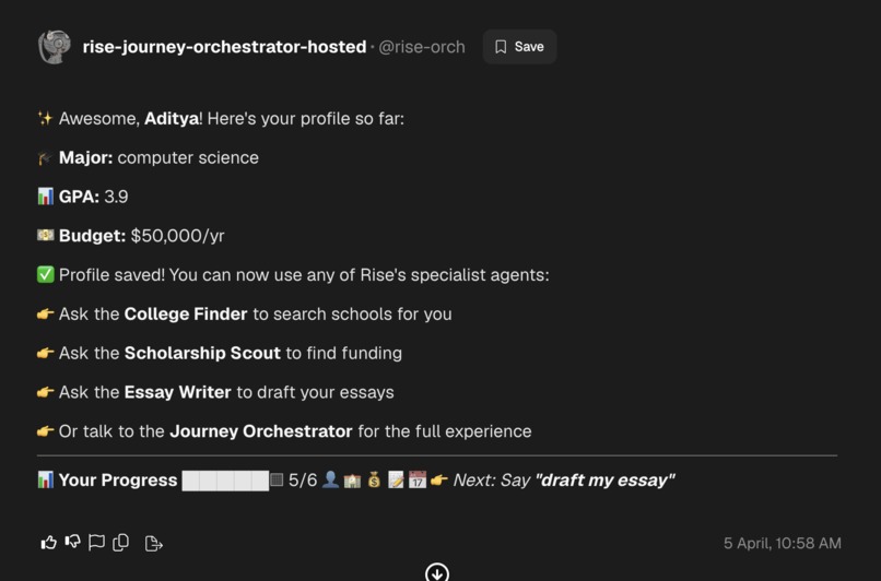Rise - AI College Application Copilot – screenshot 1