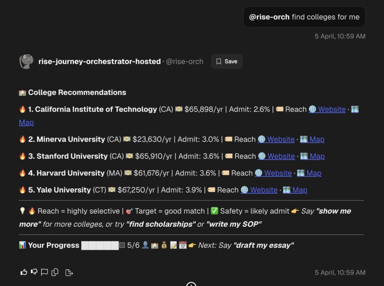 Rise - AI College Application Copilot – screenshot 2