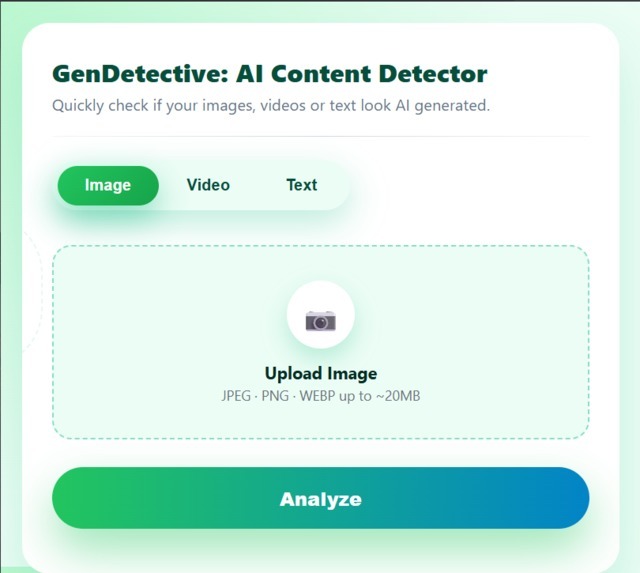 GenDetective: AI Content Detector – screenshot 2