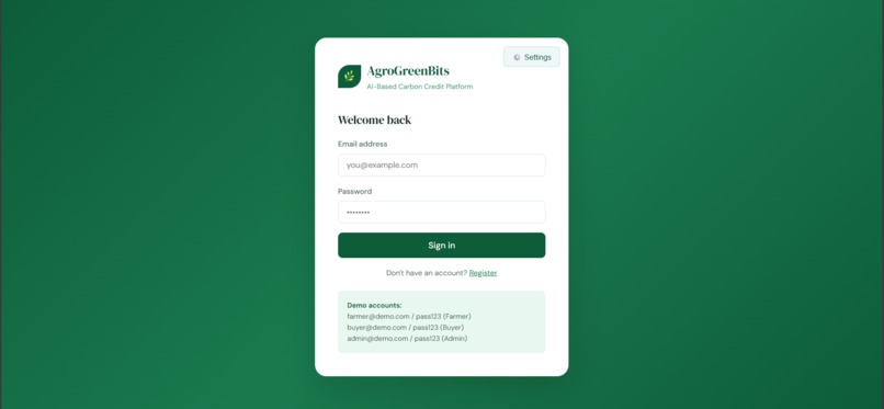 AgroGreenBits – Carbon Credits – screenshot 1