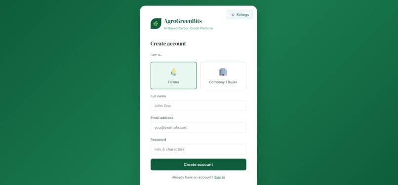 AgroGreenBits – Carbon Credits – screenshot 2