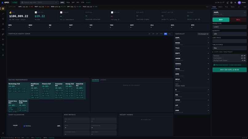 Apex Terminal – screenshot 1