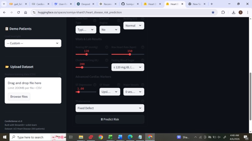 CardioSense – AI-Powered Heart Disease Risk Prediction – screenshot 2
