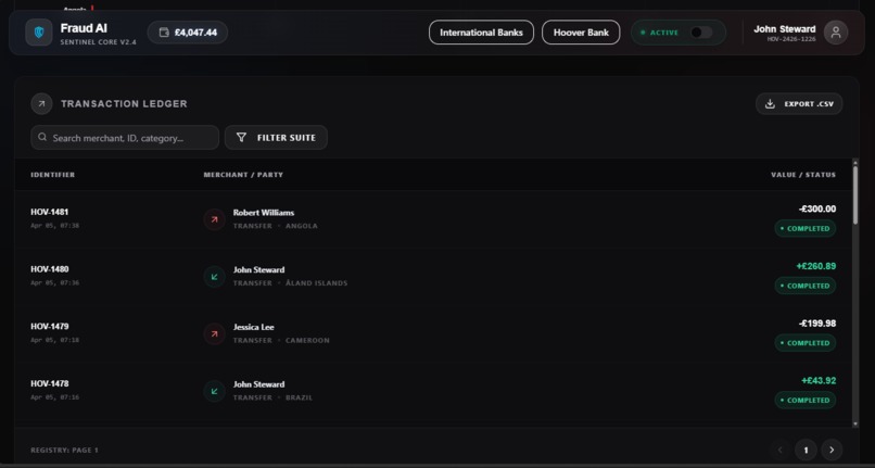 Fraud Detection AI -→ Version 2.4 – screenshot 3