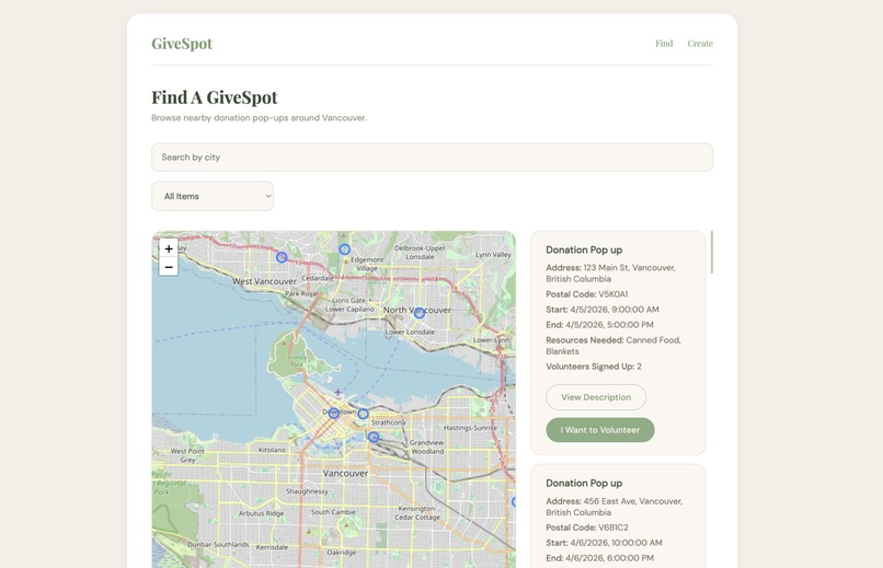 GiveSpot – screenshot 2