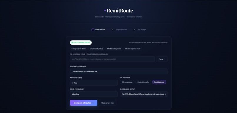 RemitRoute – screenshot 3