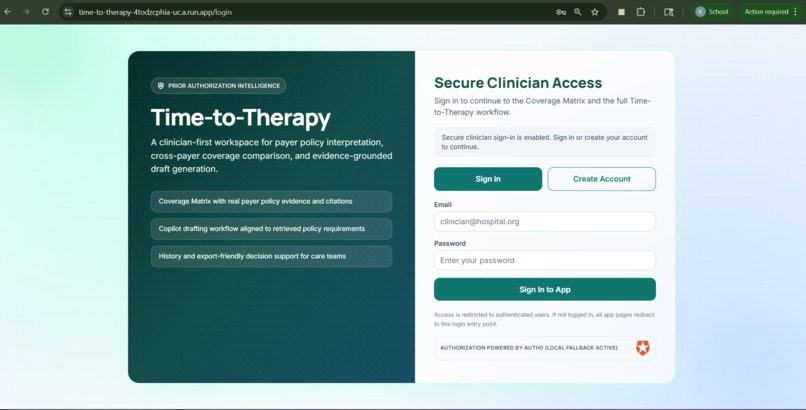 Time-to-Therapy Prior Authorization Copilot – screenshot 3