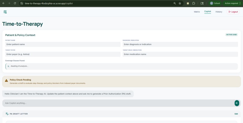 Time-to-Therapy Prior Authorization Copilot – screenshot 5