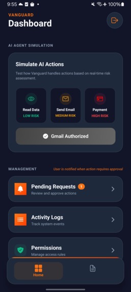 Vanguard — AI Action Authorization Layer – screenshot 5