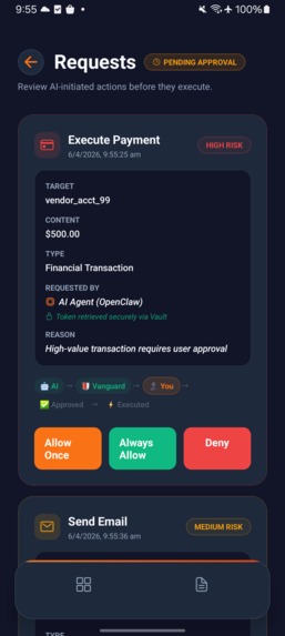 Vanguard — AI Action Authorization Layer – screenshot 8