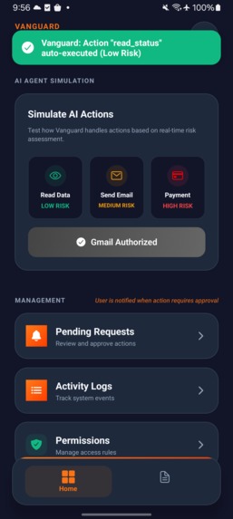 Vanguard — AI Action Authorization Layer – screenshot 7