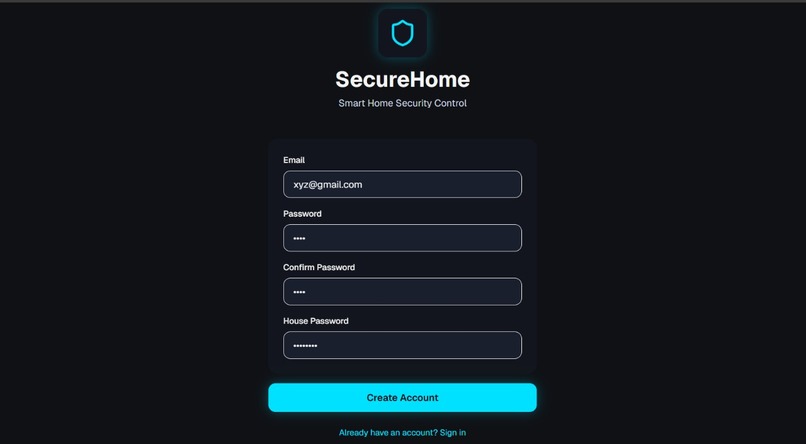 SecureHome – screenshot 1
