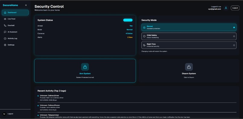 SecureHome – screenshot 2
