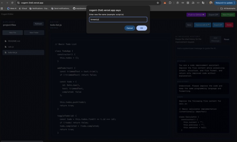 Cogent – screenshot 2