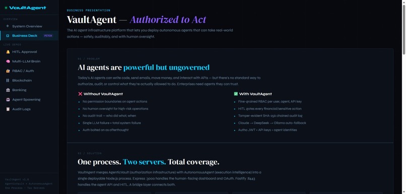 vault agent  – screenshot 1