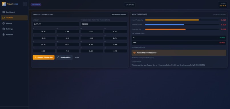 FraudSense AI – screenshot 5