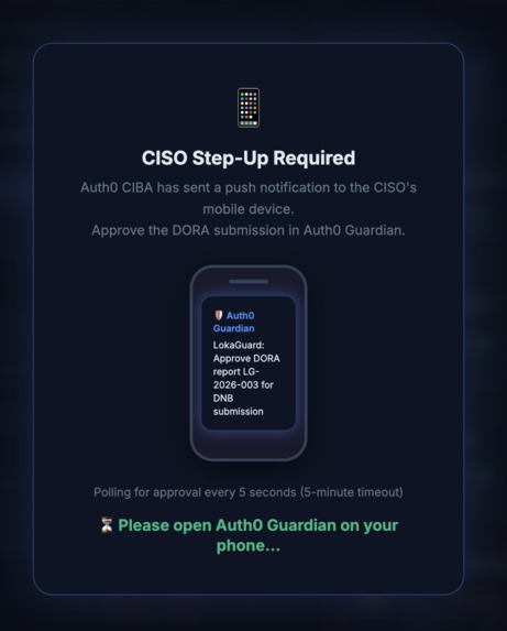 LokaGuard Auth — DORA Reporting via Auth0 Token Vault – screenshot 3